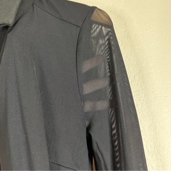 ALEXIA ADMOR black mesh illusion long sleeve jumpsuit 6 NEW - Picture 4 of 10